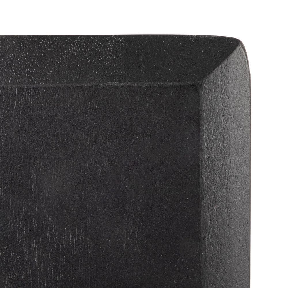 Black Acacia Wood Round Handle Cutting Board