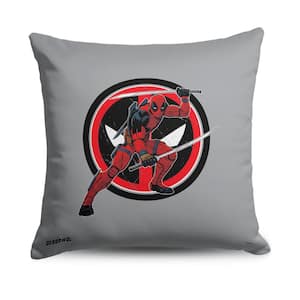 Marvels Deadpool 3 I'm No Hero Printed 18 x 18 Multicolor Throw Pillow