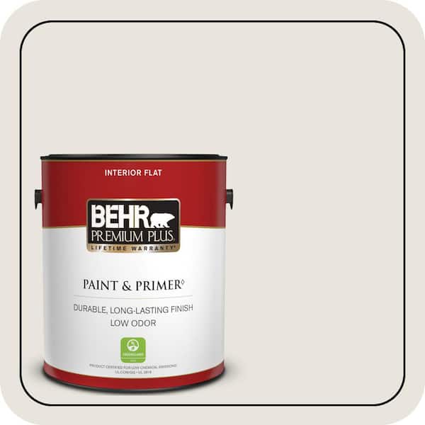 BEHR PREMIUM PLUS 1 gal. #790C-1 Irish Mist Flat Low Odor Interior Paint & Primer
