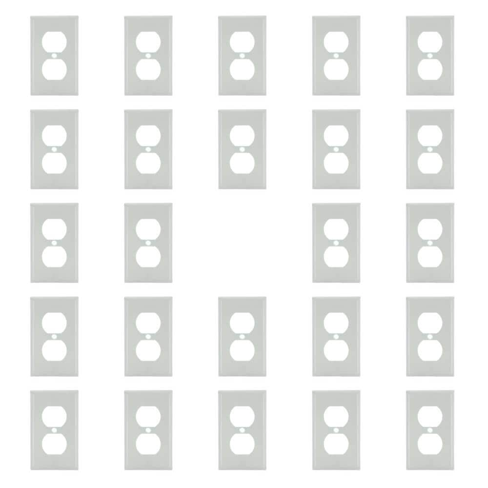 1-Gang Almond Duplex Outlet Plastic Wall Plate (24-Pack) price history on PriceWatchPro