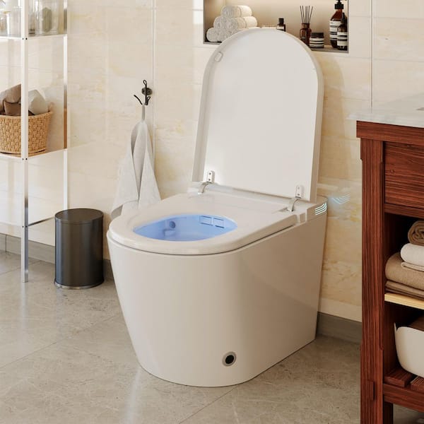 CASAINC Elongated Tankless Smart Bidet Toilet with Voice Control & Nightlight - 1.28 GPF