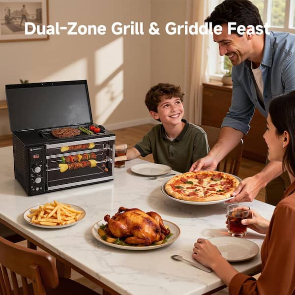 amzchef 21 in. Electric Indoor Grill for Pan-frying and Grilling