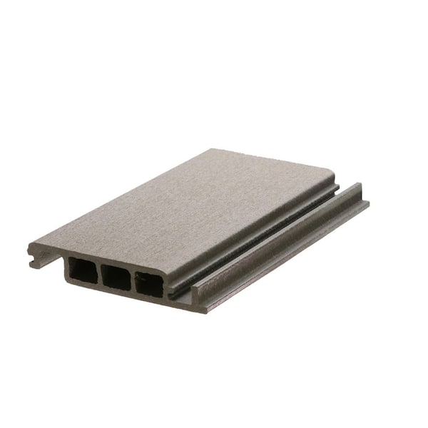 Water-Shedding 1 in. x 6 in. x 20 ft. Driftwood Interlocking Composite Deck Board