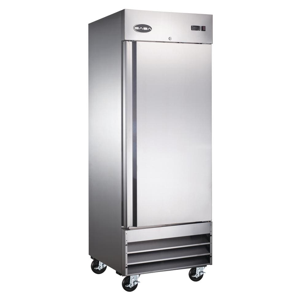 Ft Single Door Commercial Refrigerator Stainless Steel Reach-In Refridgerator 23 Cu 