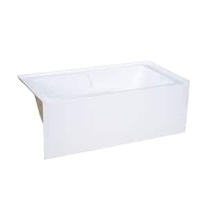 Voltaire 60 in. x 32 in. Acrylic White, Alcove, Integral Armrest, Right-Hand Drain, Apron Rectangular Bathtub in white