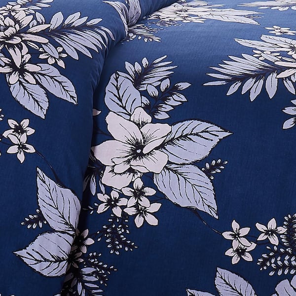 SOUTHSHORE FINE LINENS Flora 2-Piece Twin/Twin XL Cotton Duvet Cover Set