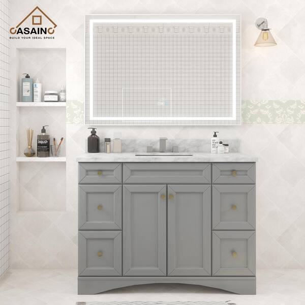 Queen 48 Full Sonoma Wall Mount Single Sink Modern Bathroom Vanity