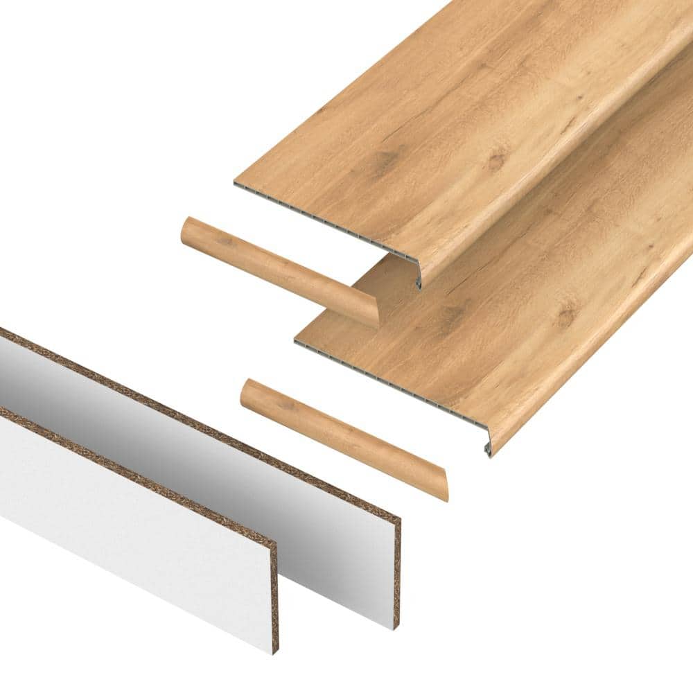 Glastonbury 43.18 mm. T x 48 in. L x 12.2 in. W Stair Tread, Riser & Return Kit (Set of 2) price history on PriceWatchPro