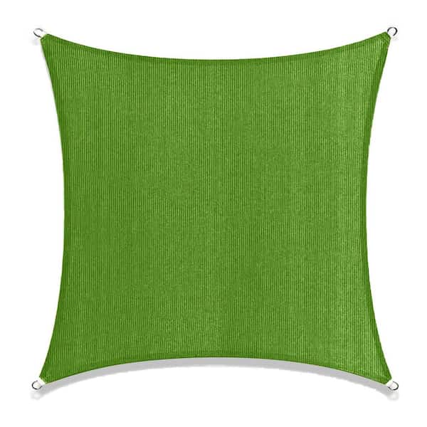 Sunshade Sail Canopy 12 ft. x 12 ft. Green Square Awning UV Block for Outdoor Patio Garden and Backyard