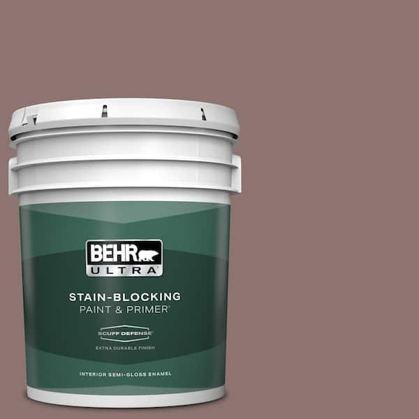 BEHR ULTRA 5 gal. #720B-5 Bitter Briar Extra Durable Semi-Gloss Enamel Interior Paint & Primer