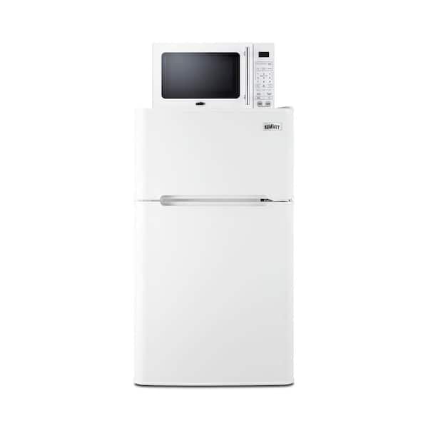 3.2 cu. ft. Mini Refrigerator in White with Freezer and 0.7 cu. ft. Microwave Combo