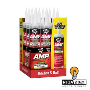 AMP Advanced Modified 9 oz. Crystal Clear Polymer Kitchen and Bathroom Sealant (12-Pack)