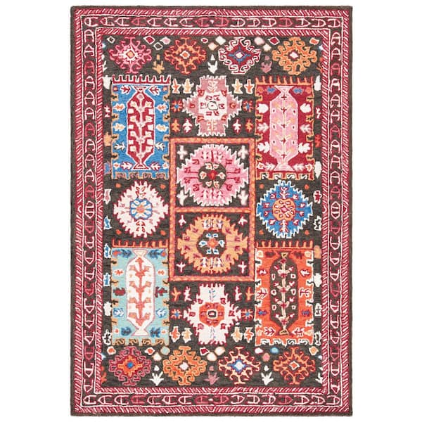 Bellagio 4 ft. x 6 ft. Brown/Rust Abstract Geometric Area Rug