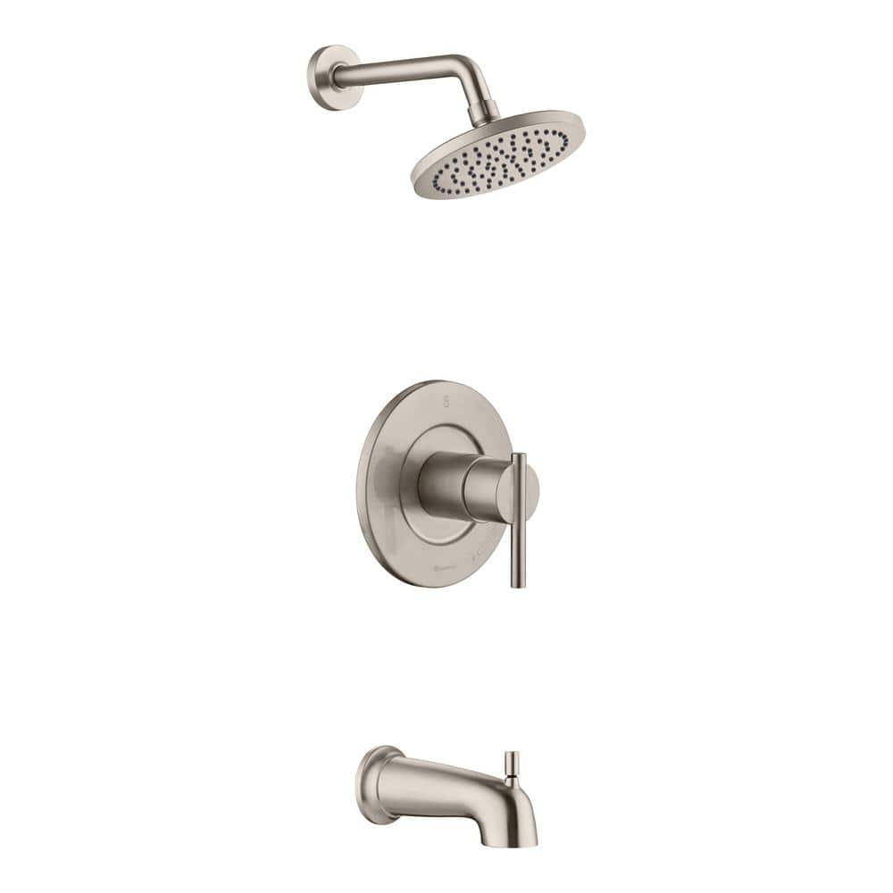 Glacier Bay Dorind Single-Handle 1-Spray Tub and Shower Faucet 1.8 GPM in  Brushed Nickel (Valve Included) HD873X-5D04 - The Home Depot