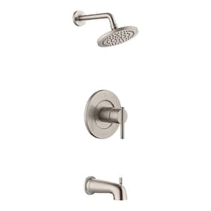 Dorind Single-Handle 1-Spray Tub and Shower Faucet 1.8 GPM in Brushed Nickel (Valve Included)