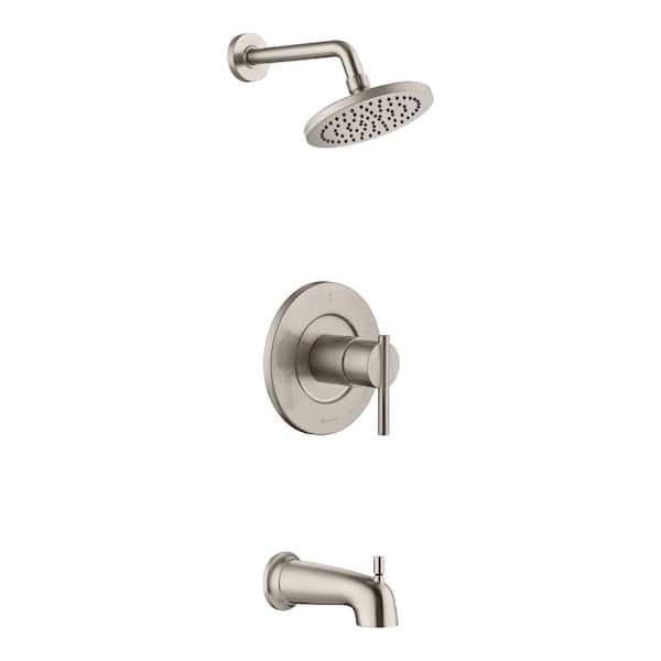 Glacier Bay Dorind Single-Handle 1-Spray Tub and Shower Faucet 1.8 GPM in Brushed Nickel (Valve Included)