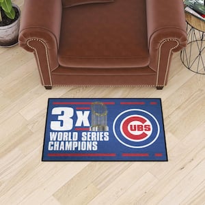 Chicago Cubs Blue Dynasty 19 in. x 30 in. Starter Mat Accent Rug