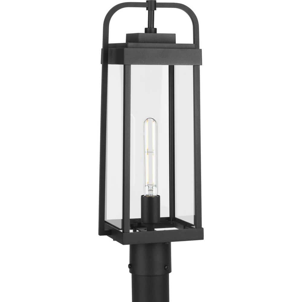 1-Light Textured Black Walcott Aluminum Hardwired Outdoor Weather Resistant Post Light with No Bulbs Included price history on PriceWatchPro