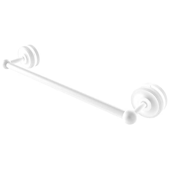 Allied Brass Prestige Regal Collection 18 in. Over-the-Door Single Towel Bar in Matte White