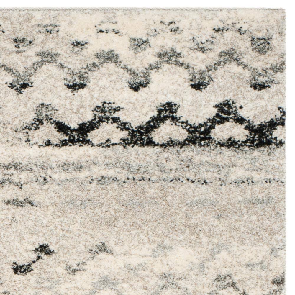 Abstract Shag Elegance 6' x 9' Gray Synthetic Area Rug