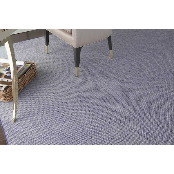 White Noise Indigo Custom Area Rug with Pad