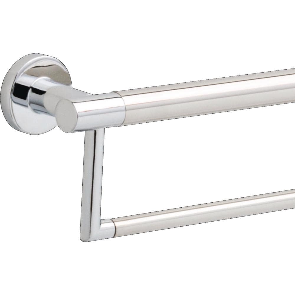 Polished Chrome 26" Wall Mounted Dual Towel Bar with Assist