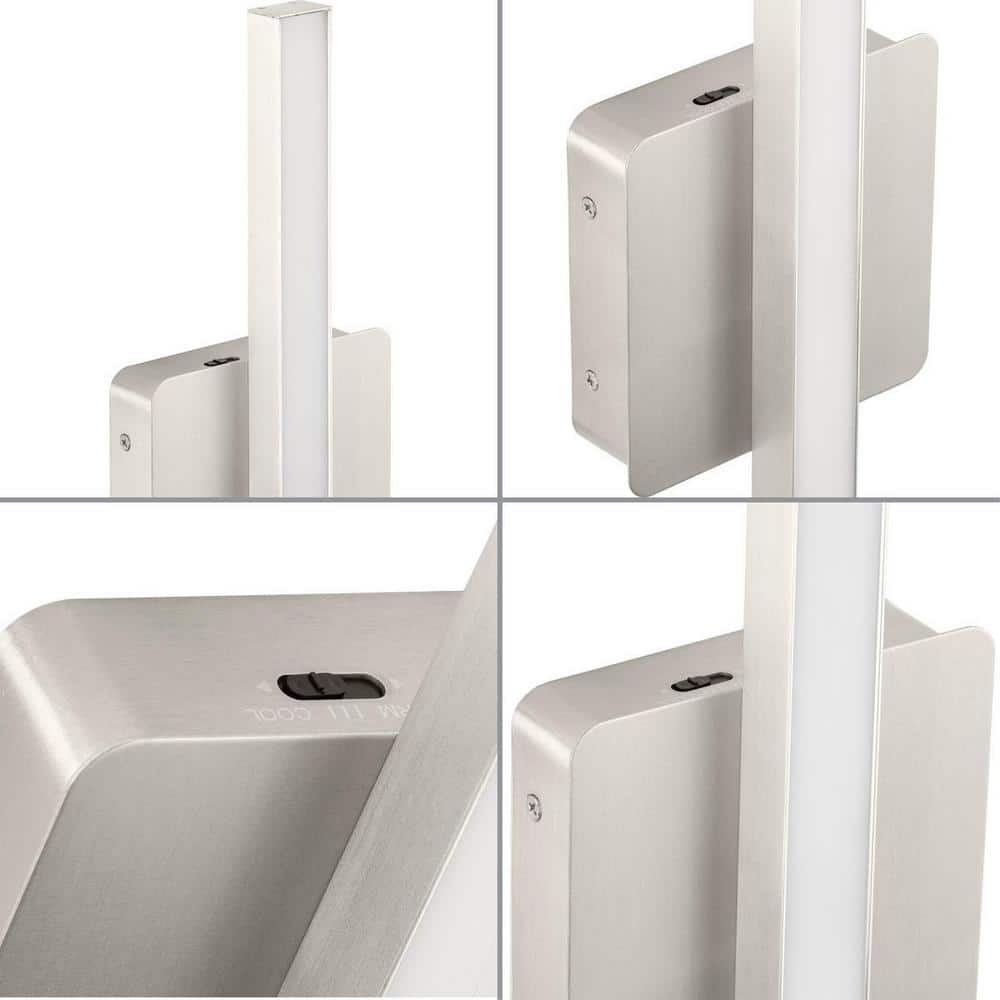 Brushed Nickel Dimmable LED Linear Vanity Light