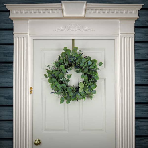 National Tree Company 24 in. Artificial Eucalyptus Leaves Wreath