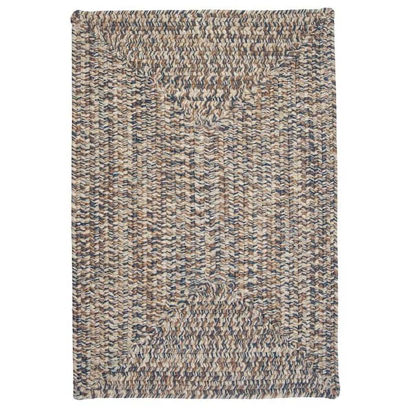 Home Decorators Collection Wesley Lake Blue 8 ft. Square Tweed Indoor/Outdoor Area Rug