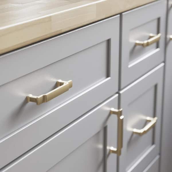 10-Pack Scalloped Footing 3-3/4 in. (96 mm) Classic Champagne Bronze Cabinet Pulls