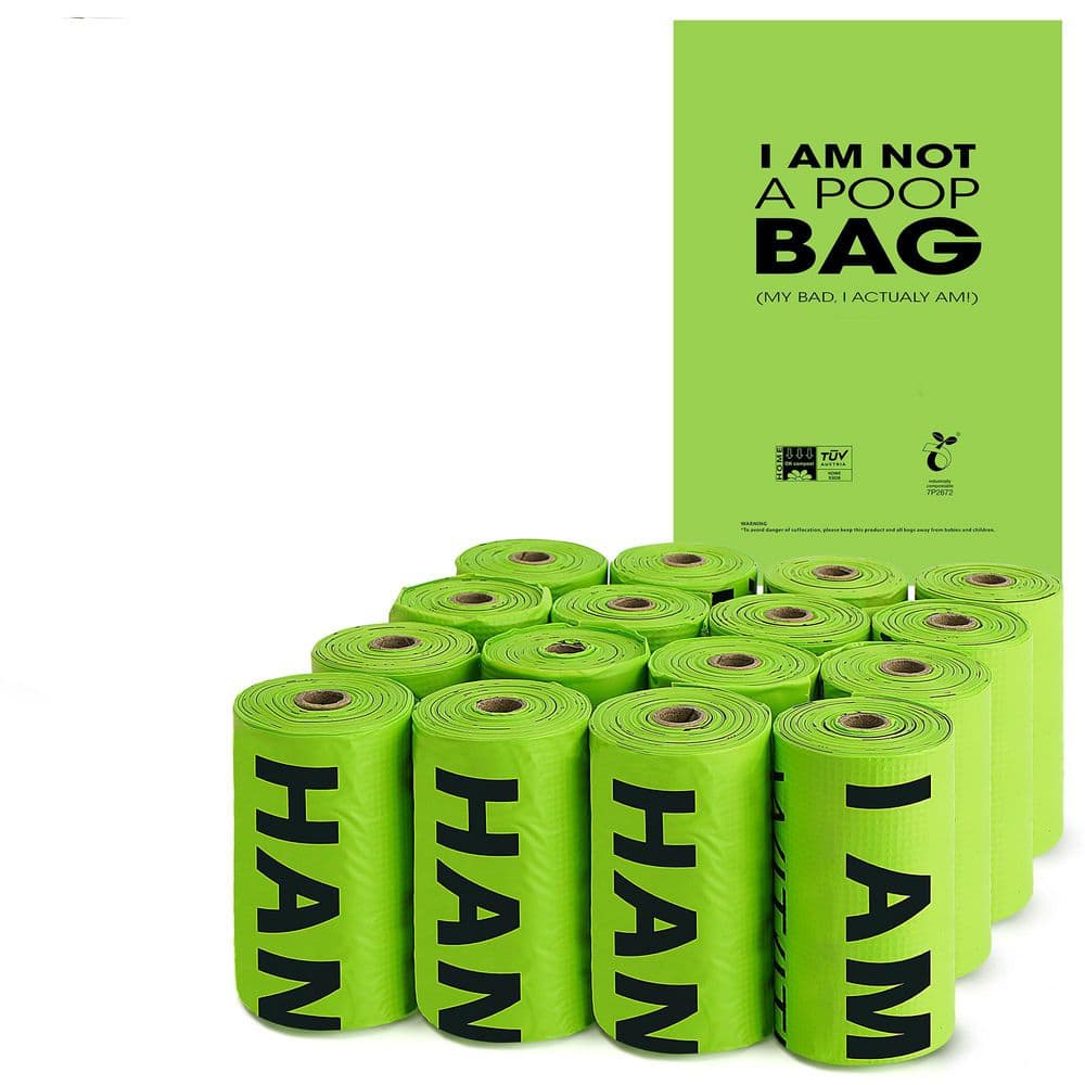 Misopily Compostable Dog Poop Bags, 240-Count (16-Rolls), Leak
