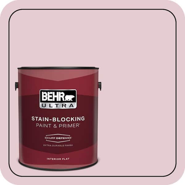 BEHR ULTRA 1 gal. #100C-2 Cool Pink Extra Durable Flat Interior Paint & Primer