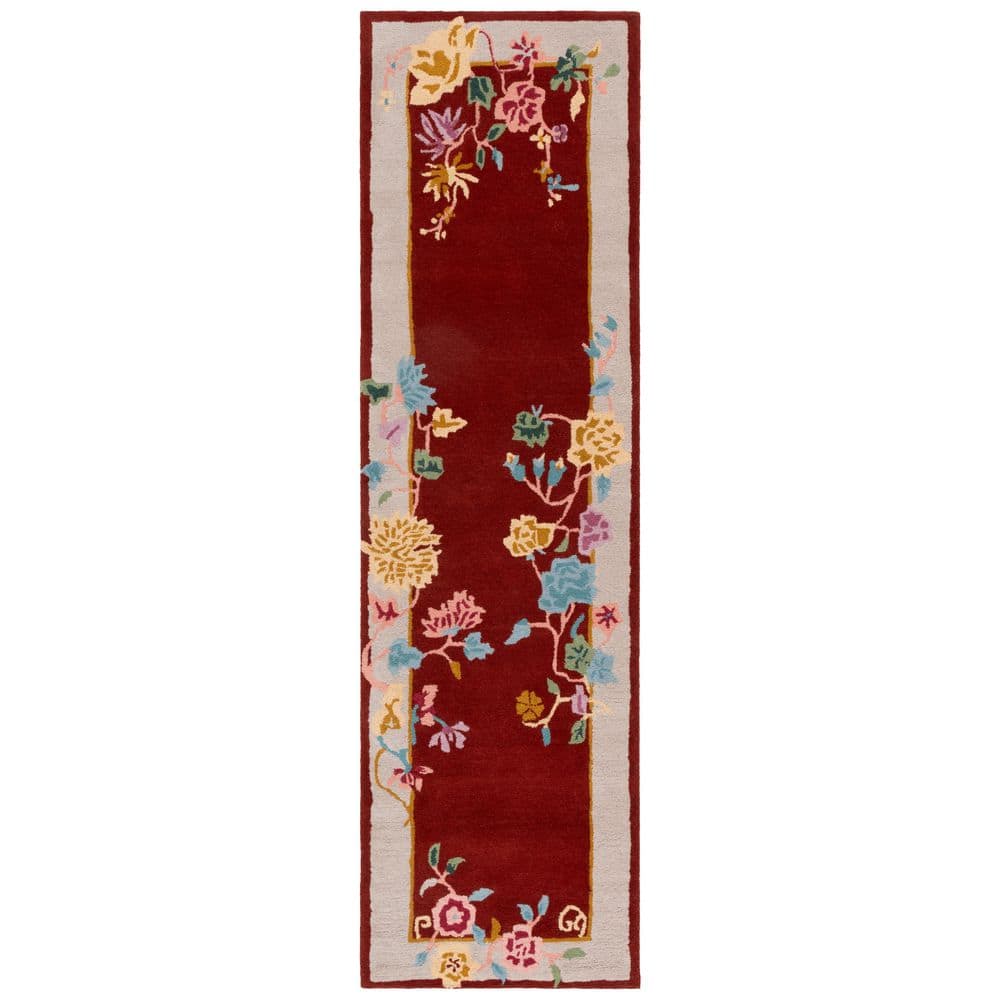 Metro 2 ft. x 8 ft. Rust/Beige Floral Border Ornate Runner Rug price history on PriceWatchPro