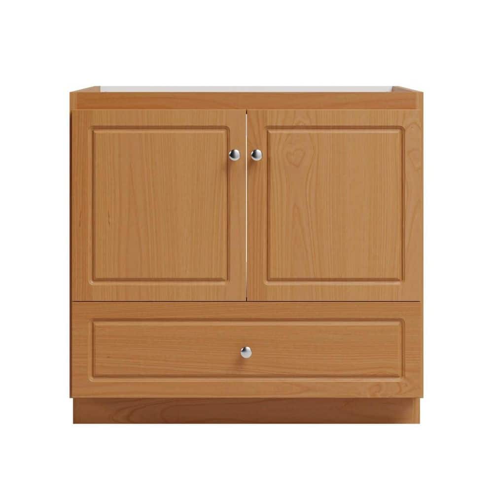 Ultraline 36 in. W x 21 in. D x 34.5 in. H Bath Vanity Cabinet without Top in Natural Alder price history on PriceWatchPro