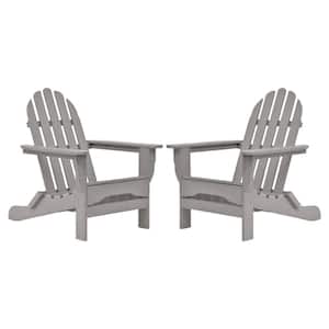 Icon Light Gray Recycled Plastic Adirondack Chair (2-Pack)