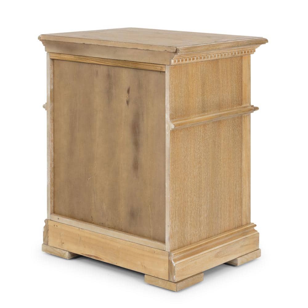 Manor House Light Brown Wood Nightstand with Drawer