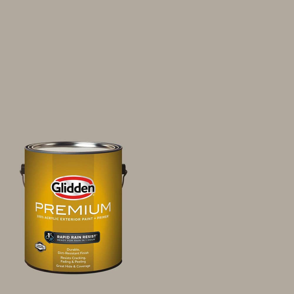 Fieldstone Color Glidden Premium 1 gal. PPG1000-3 Fieldstone Satin Exterior Latex Paint ...