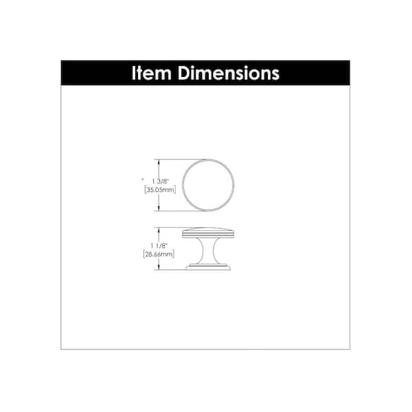 American Diner 1-3/8 in. Vintage Bronze Cabinet Knob