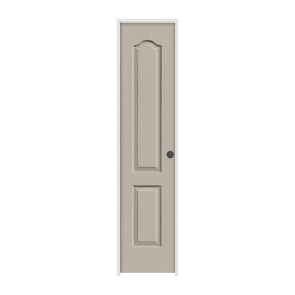 JELD-WEN 18 in. x 80 in. Camden Desert Sand Left-Hand Textured Solid Core Molded Composite MDF Single Prehung Interior Door