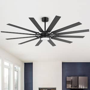 Breezary Archer 72 in. Integrated LED Indoor Black Ceiling Fans