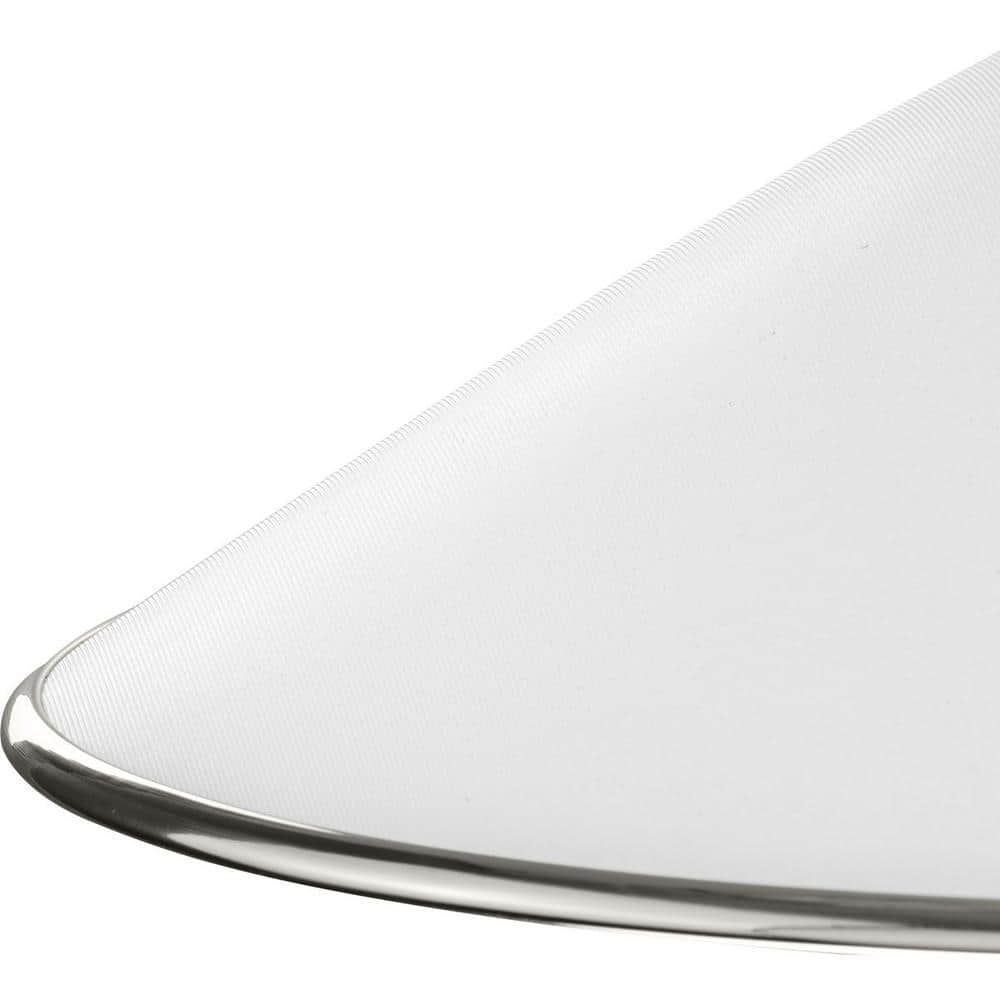 Mini Brushed Nickel Glass Pendant Light with Satin Opal Diffuser