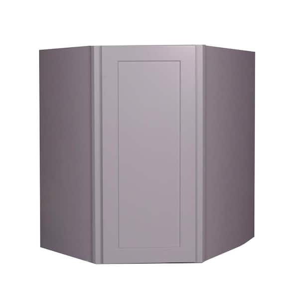Bremen Cabinetry Bremen 21 in. W x 12 in. D x 36 in. H Gray Plywood Assembled Wall Kitchen Cabinet with Soft-Close
