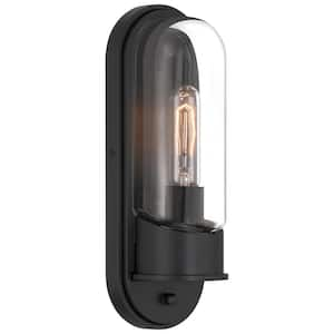 Magnolia 1-Light Black Outdoor Flush Mount Light