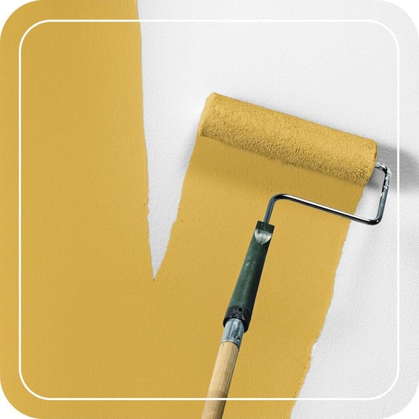 1 gal. #360D-6 Yellow Gold Semi-Gloss Enamel EcoMix Plant-Based Interior Paint & Primer