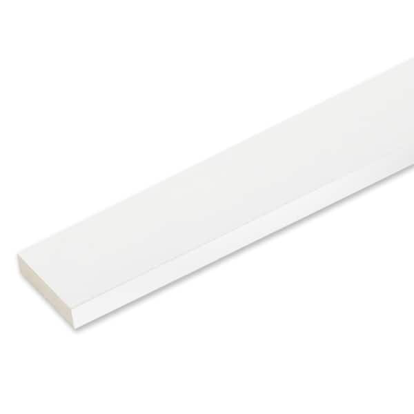 Unbranded 5/4 in. x 4 in. x 12 ft. White PVC Reversible Trim