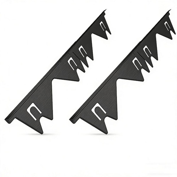 Stainless Steel Stove Gap Covers (2 Pack), Stove Gap Filler for Kitchen Oven Counter Side Gap, Range Trim Kit, Black