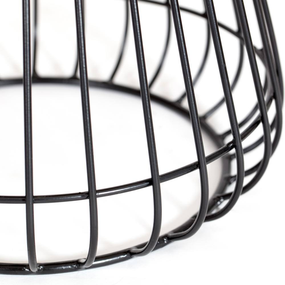 Melody 16 in Black 20 in Cage Mango Wood End Table - thumbnail 5