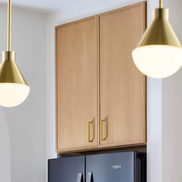 Leyton 30 in. W x 12 in. D x 30 in. H Ready to Assemble Plywood Slim Shaker Wall Kitchen Cabinet in White Oak