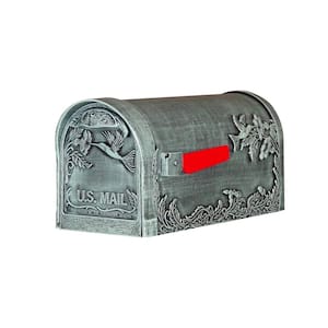 Hummingbird Verde Green Post Mount Mailbox