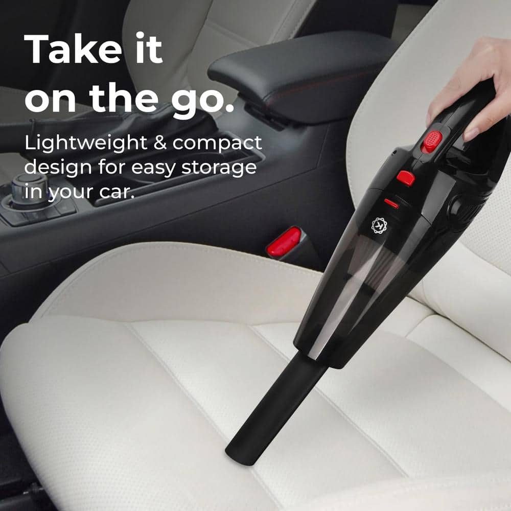 Black Cordless Handheld Vacuum with Washable HEPA Filter